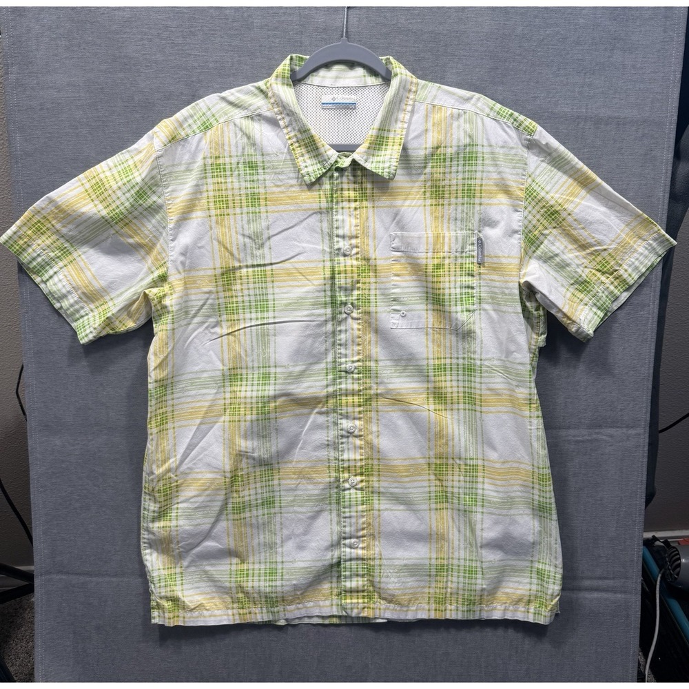 Columbia PFG Shirt Mens Large Short Sleeve Button Down Lightweight Casual